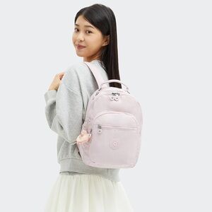 Kipling Pink Shine Small Backpack, Durable, with pockets